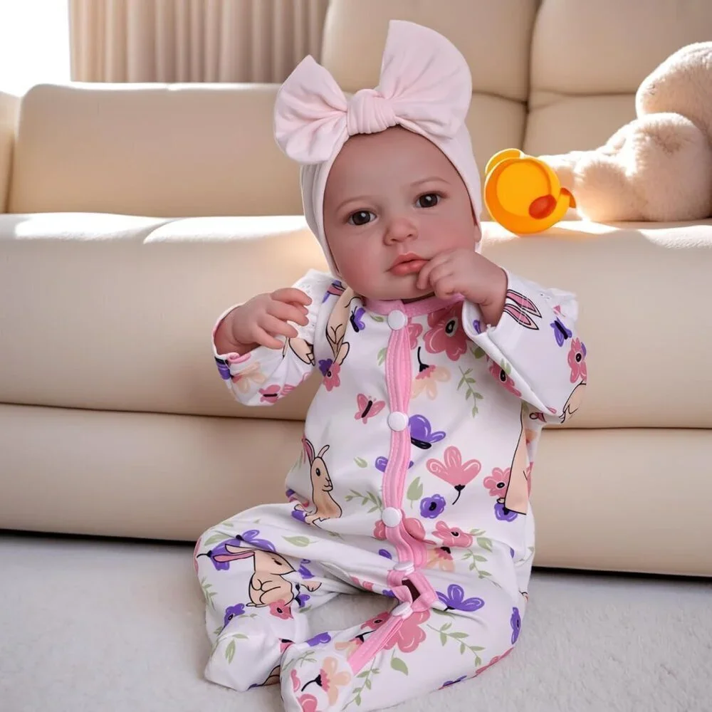 🆕20Inch Full Body Viny Newborn Baby Poseable Limbs Cute Girl with Accessories